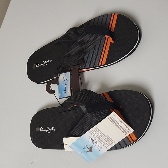Panama Jack Black & Orange Flip Flop, Size Medium, size 8_9 - Picture 4 of 12